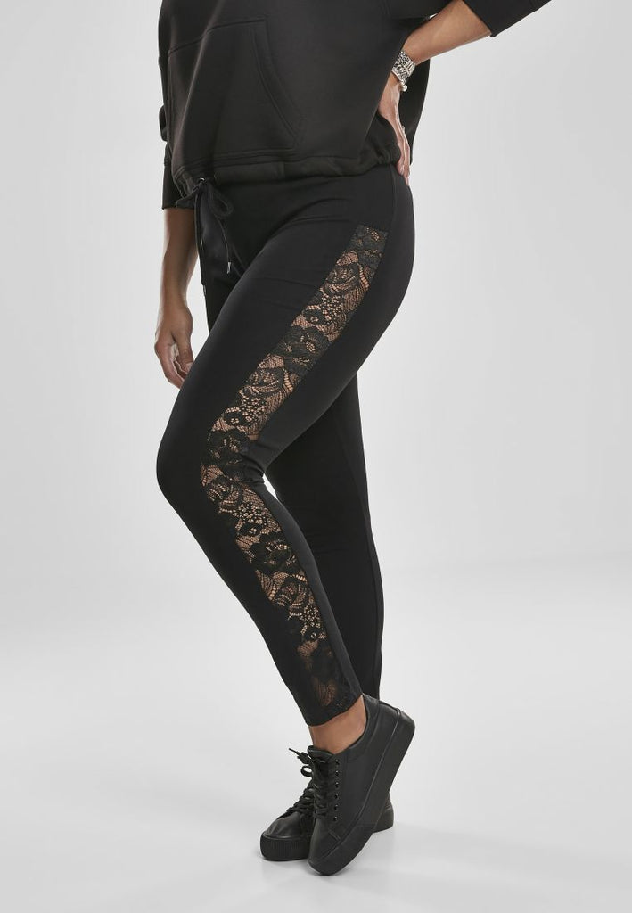 Ladies Lace Striped Leggings