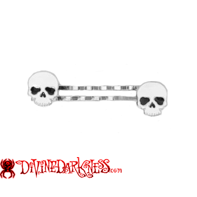 White Skull Haarschuifjes