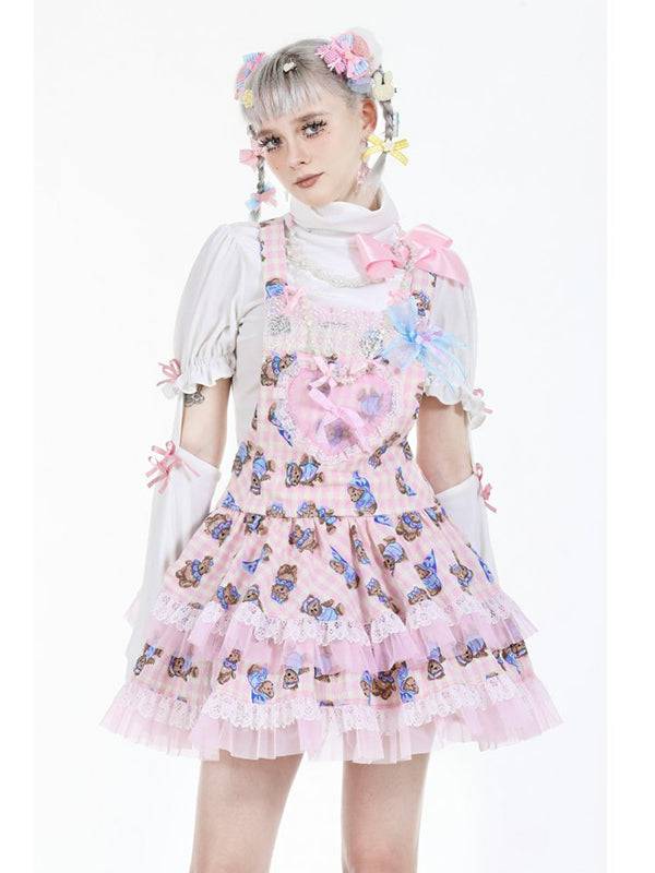 Donkere In Liefde Jurk Met Brede Schouderbandjes En Gelaagde Rokzoom