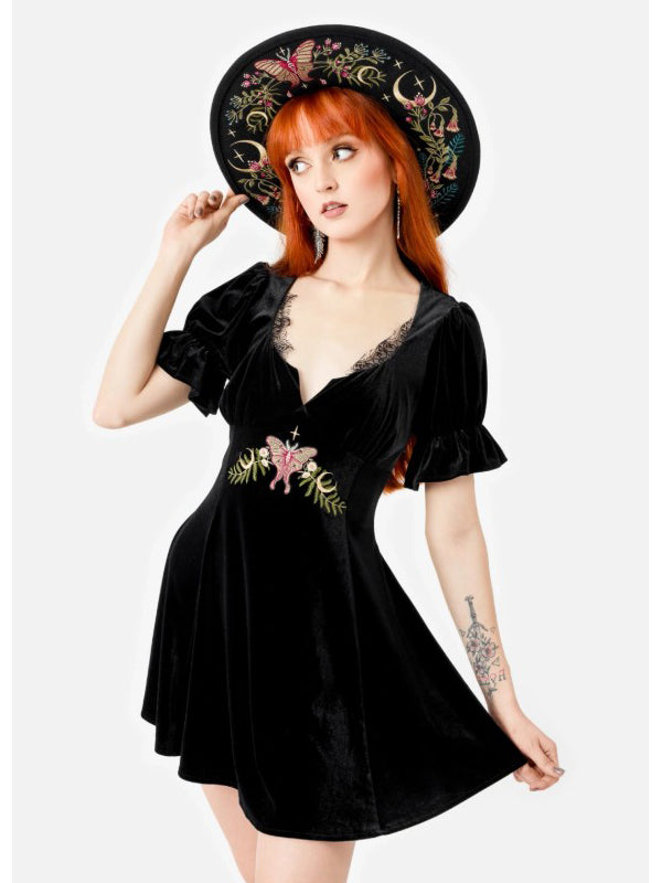 Midnight Flora Jurk