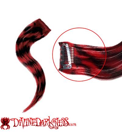 Manic Panic ZwartRood Haarstrip