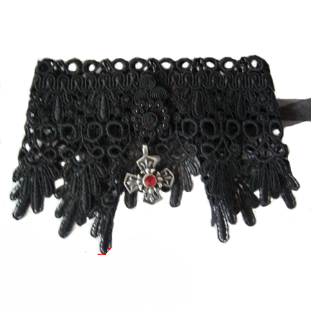 Red Cross Choker - DivineDarkness- Online shop voor Gothic en Alternatieve Kleding!