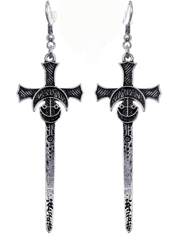 Gothic oorbellen Silver Swords Restyle