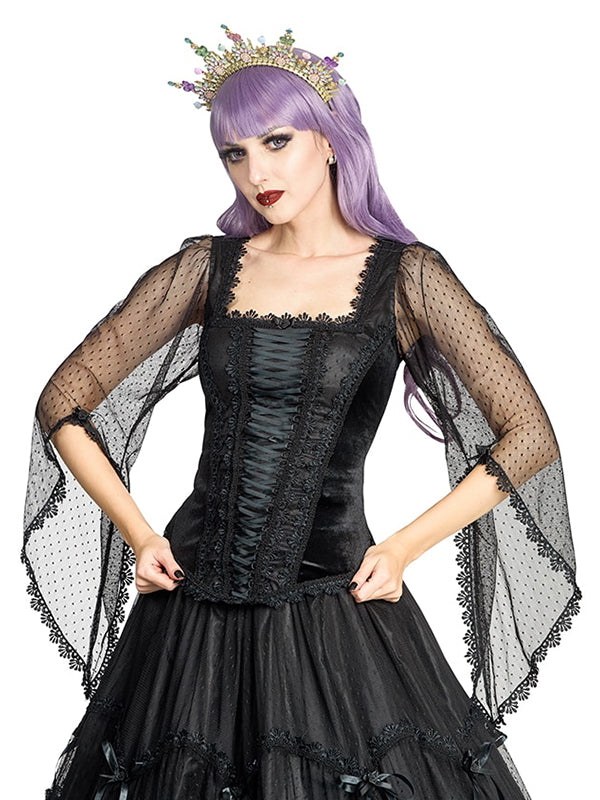 Curse Top Zwart - DivineDarkness- Online shop voor Gothic en Alternatieve Kleding!