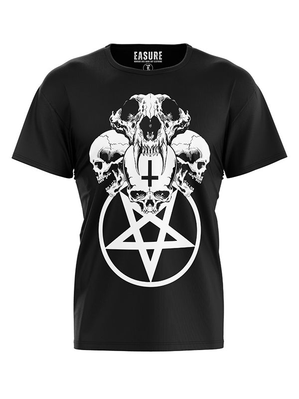 Gothic t-shirt Skull Pentagram