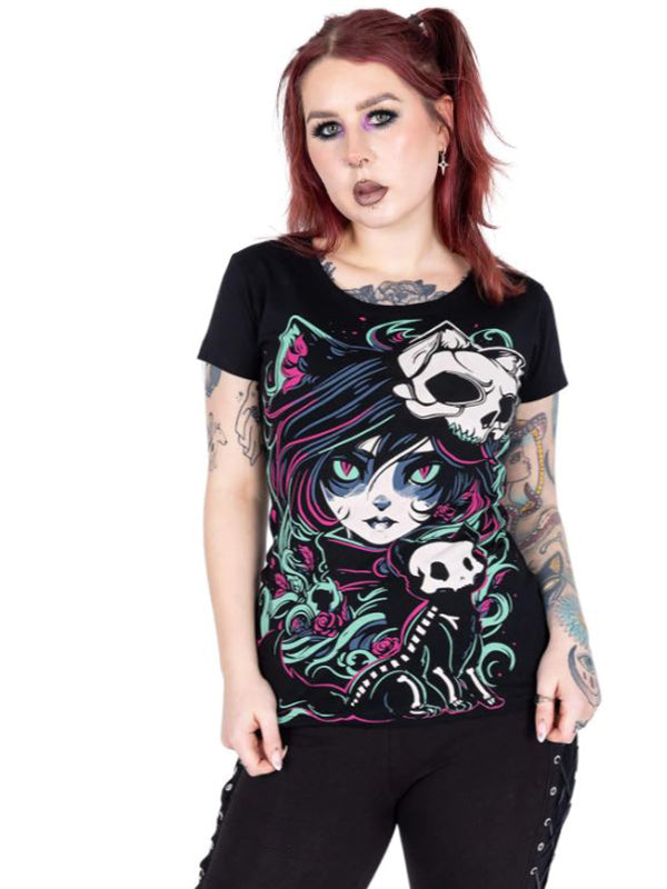 Gothic t-shirt Cat Demon