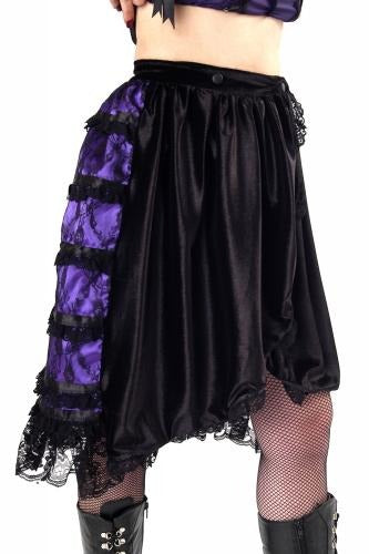 Gothic velvet and purple skirt