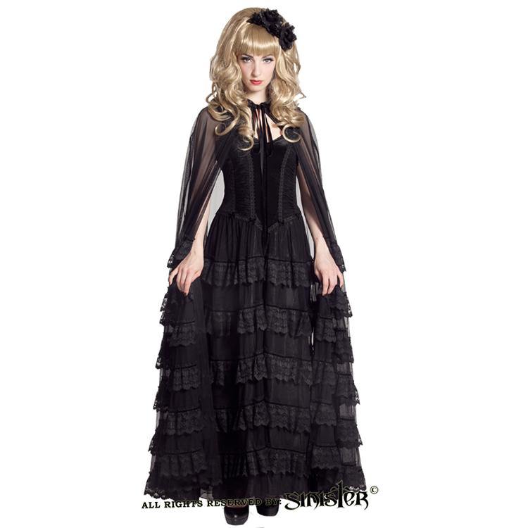 Lange gothic cape in tulle - Divine-Darkness